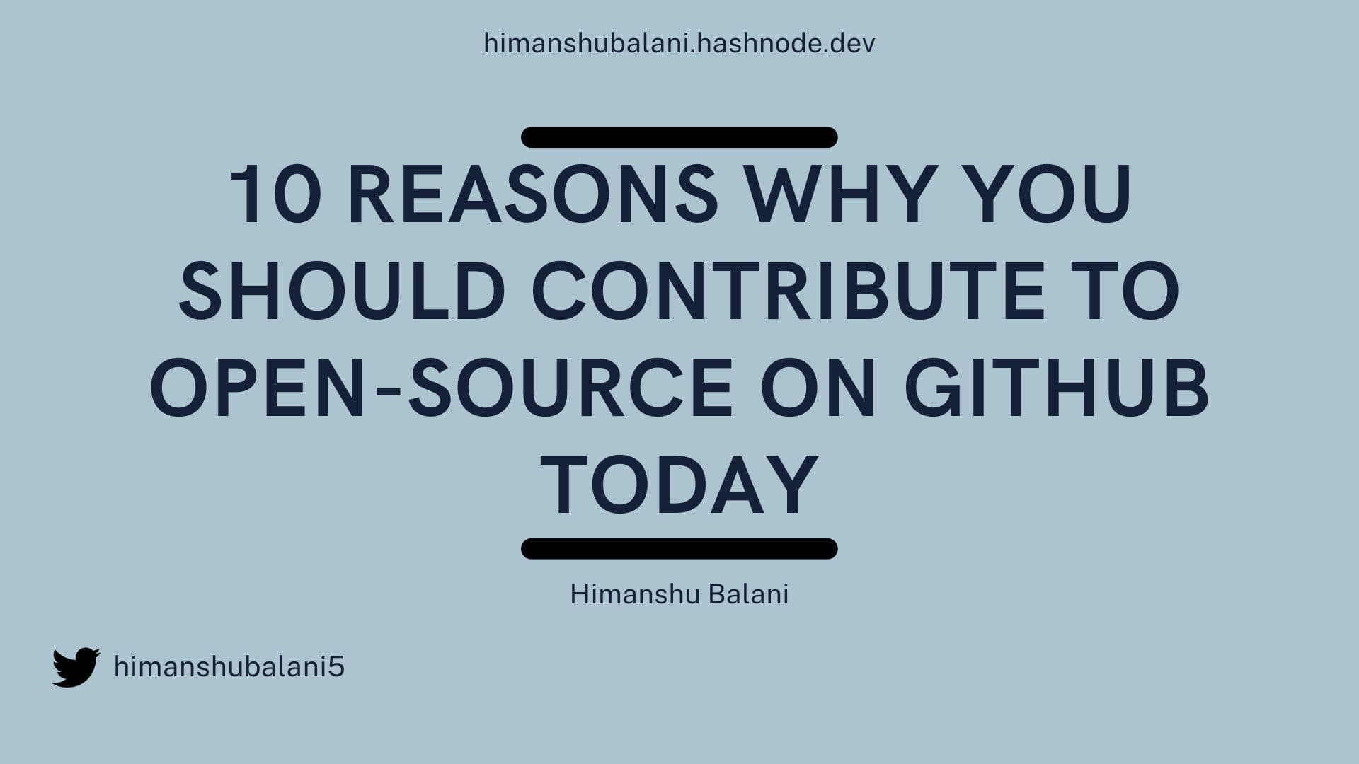 10 Reasons why you should contribute to Open-Source on GitHub today