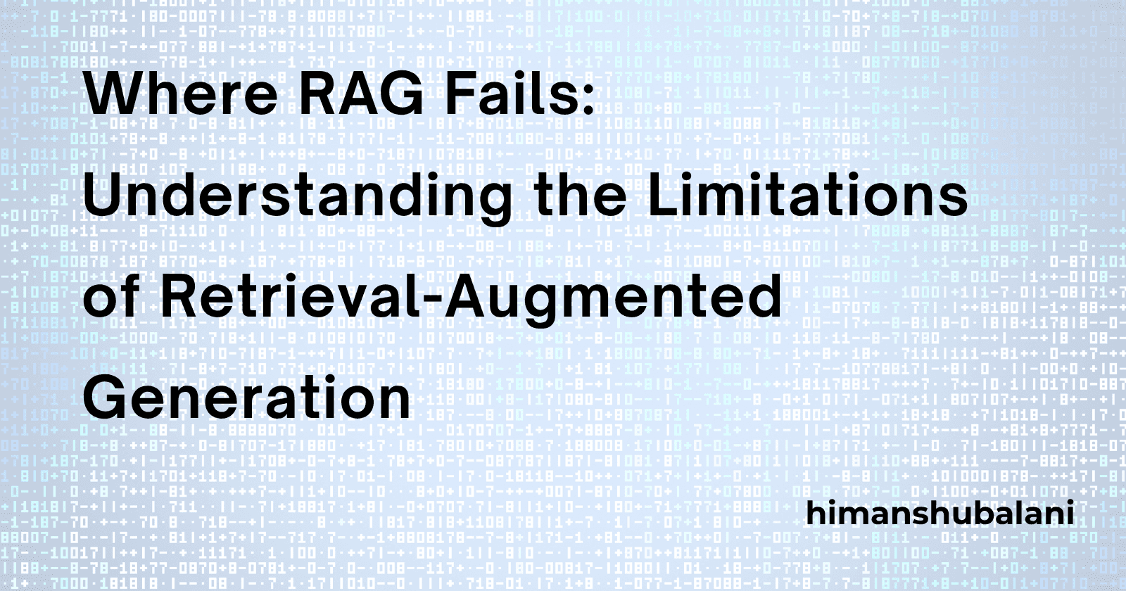 Where RAG Fails: Understanding the Limitations of Retrieval-Augmented Generation