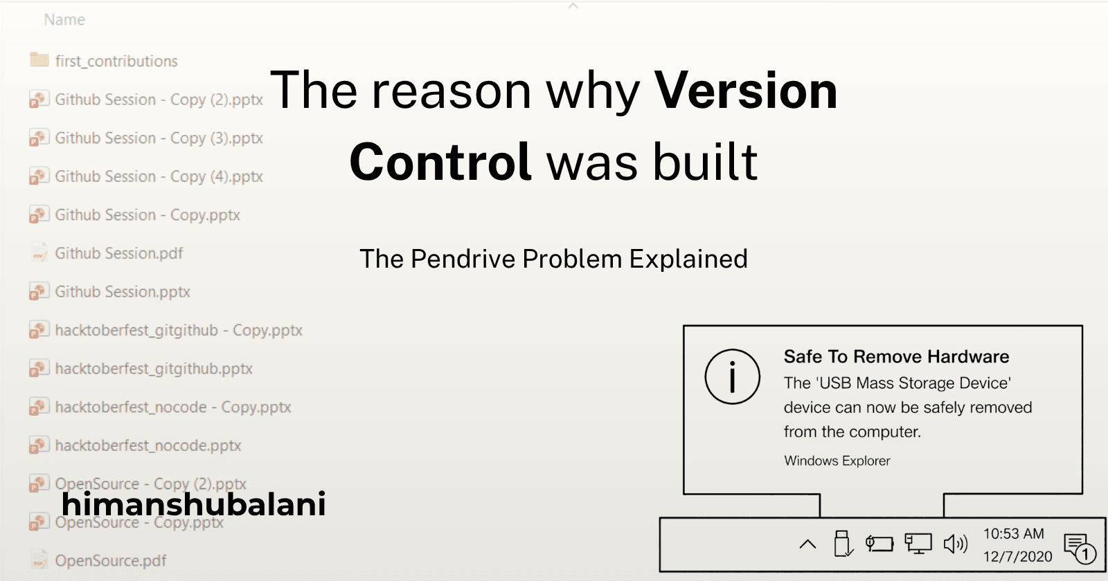 The Reason Version Control was built